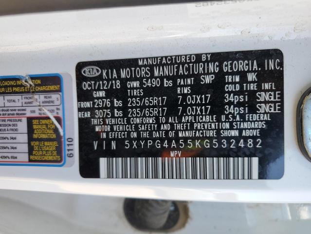 5XYPG4A55KG532482 KIA SORENTO LX