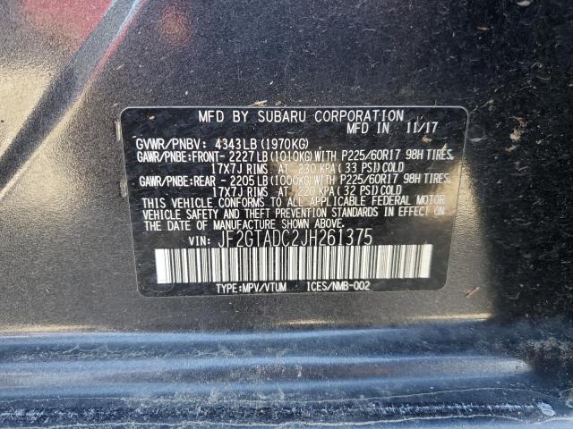 JF2GTADC2JH261375 Subaru Crosstrek Premium