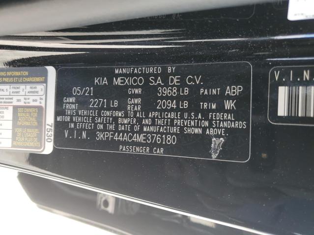 3KPF44AC4ME376180 KIA FORTE GT