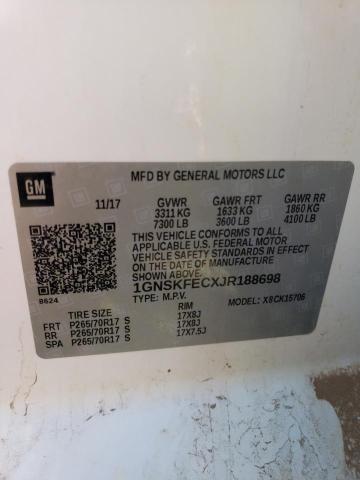 2018 CHEVROLET TAHOE SPEC 1GNSKFECXJR188698