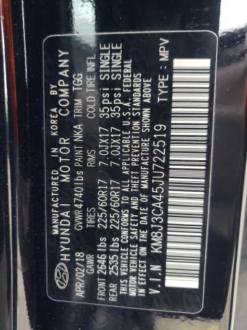 KM8J3CA45JU722519 Hyundai TUCSON SEL