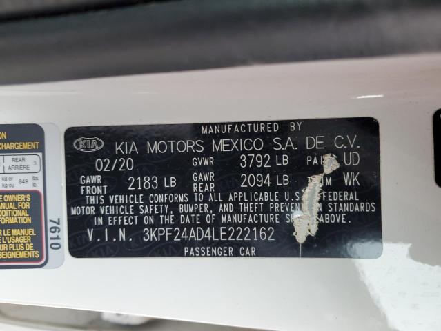 3KPF24AD4LE222162 Kia Forte FE 10