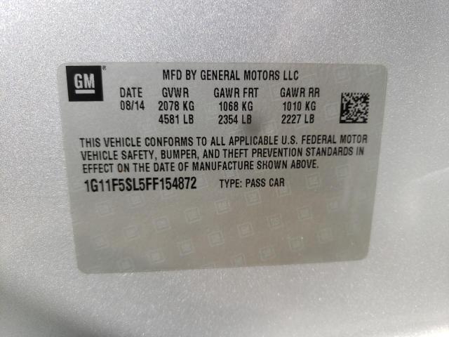 2015 CHEVROLET MALIBU LTZ - 1G11F5SL5FF154872