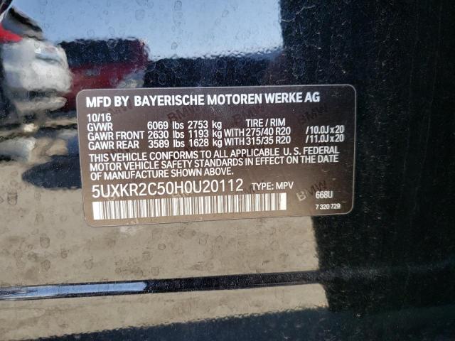 2017 BMW X5 SDRIVE3 - 5UXKR2C50H0U20112