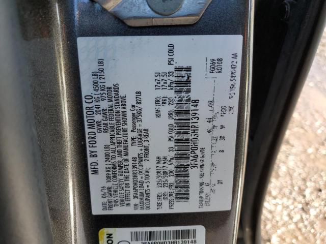 2017 FORD FUSION S F 3FA6P0HD3HR139148