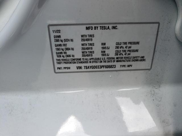 7SAYGDEE3PF606823 Tesla Model Y
