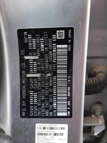 2017 HONDA ACCORD HYB - JHMCR6F58HC015105