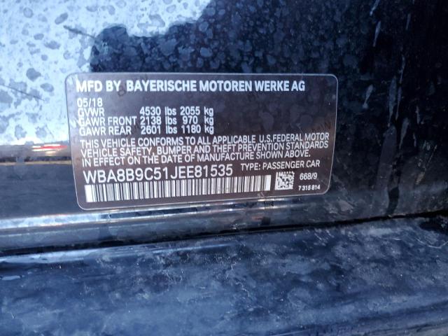 WBA8B9C51JEE81535 BMW 330 I