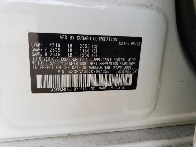 4S3BNAJ67K3004356 Subaru Legacy 2.5i Limited