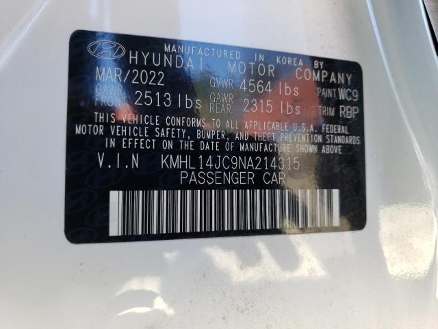 2022 HYUNDAI SONATA N L - KMHL14JC9NA214315