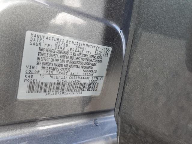 3N1AB7APXJY263738 Nissan SENTRA S