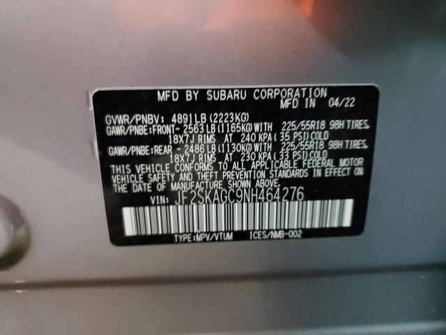 2022 SUBARU FORESTER S - JF2SKAGC9NH464276