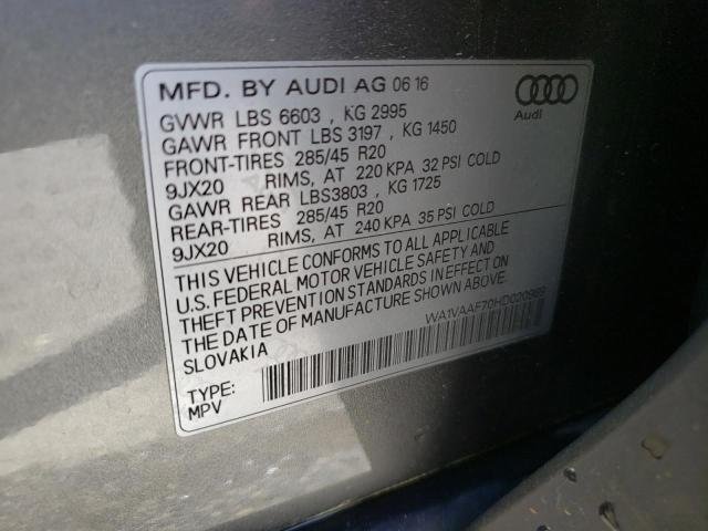 2017 AUDI Q7 PRESTIG - WA1VAAF70HD020969