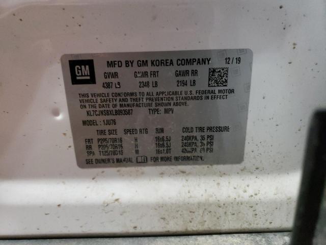 2020 CHEVROLET TRAX LS - KL7CJNSBXLB093587
