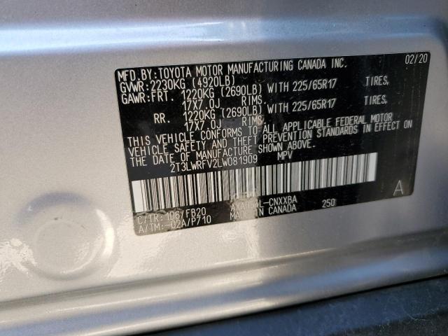 2020 TOYOTA RAV4 LE - 2T3LWRFV2LW081909