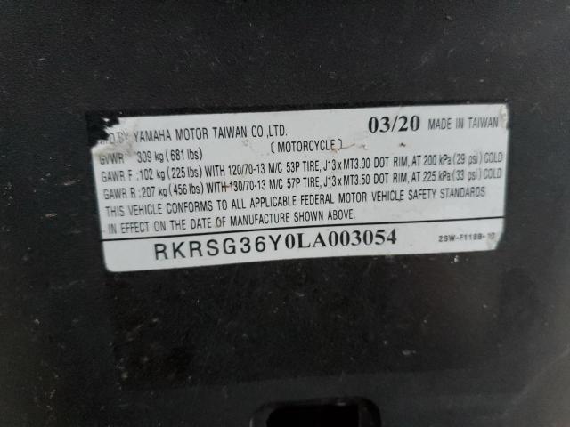 2020 YAMAHA XC155 - RKRSG36Y0LA003054