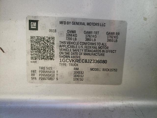 2018 CHEVROLET SILVRDO LT 1GCVKREC8JZ336080