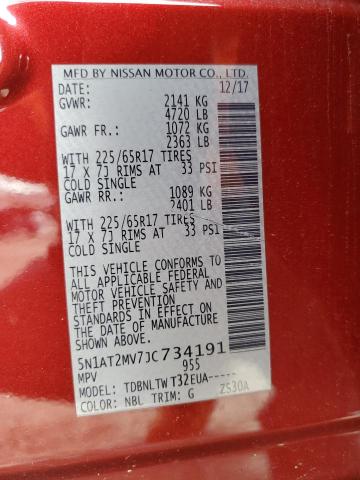 5N1AT2MV7JC734191 Nissan ROGUE S