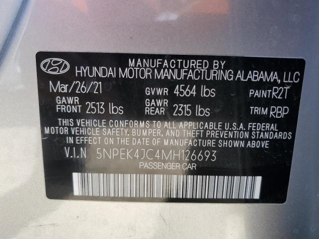 2021 HYUNDAI SONATA N L 5NPEK4JC4MH126693
