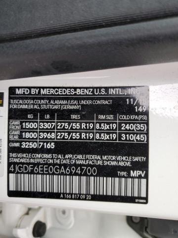 4JGDF6EE0GA694700 Mercedes-Benz Gl 450 4matic