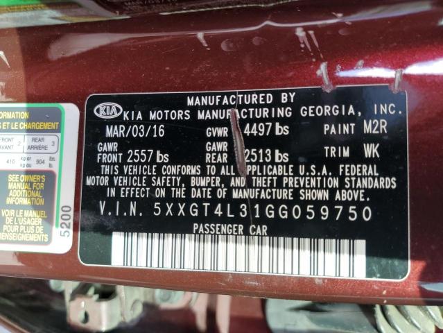 5XXGT4L31GG059750 KIA Optima Lx