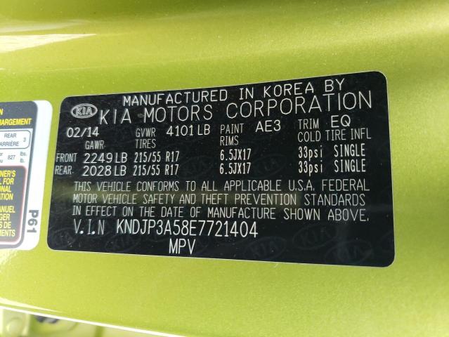 KNDJP3A58E7721404 KIA SOUL +