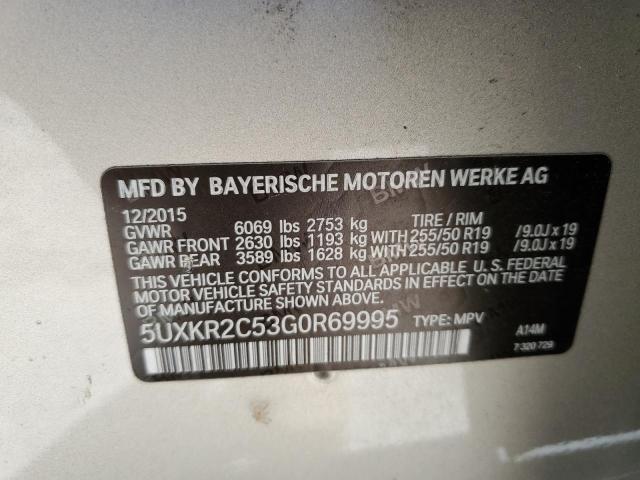 2016 BMW X5 SDRIVE3 - 5UXKR2C53G0R69995