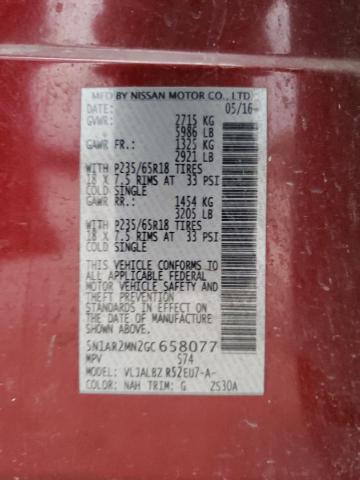 5N1AR2MN2GC658077 | 2016 NISSAN PATHFINDER