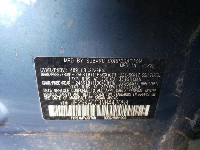 JF2SKACC3NH442053 Subaru Forester