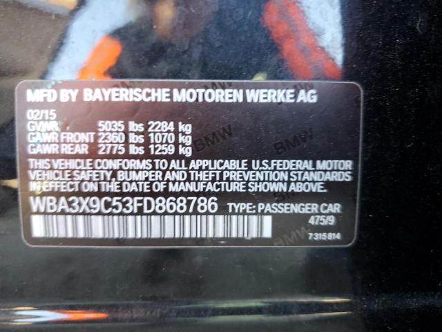 2015 BMW 335 XIGT - WBA3X9C53FD868786