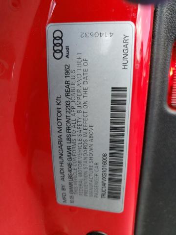 2016 AUDI TTS - TRUC1AFVXG1016008