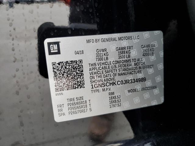 2018 CHEVROLET SUBURBAN C - 1GNSCHKC0JR334989
