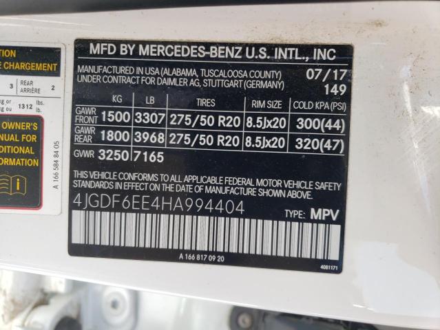 4JGDF6EE4HA994404 Mercedes-Benz Gls 450 4matic