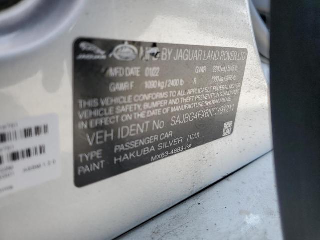 2022 JAGUAR XF SE SAJBG4FX6NCY91211