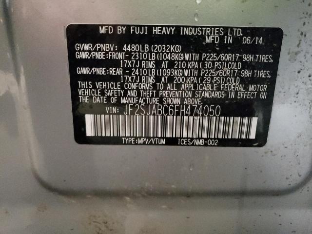 2015 SUBARU FORESTER 2 - JF2SJABC6FH474050