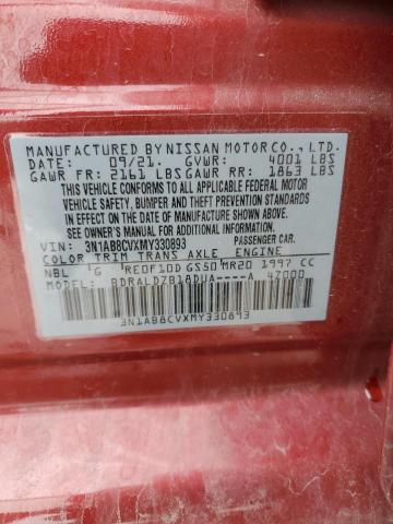 3N1AB8CVXMY330893 Nissan SENTRA SV