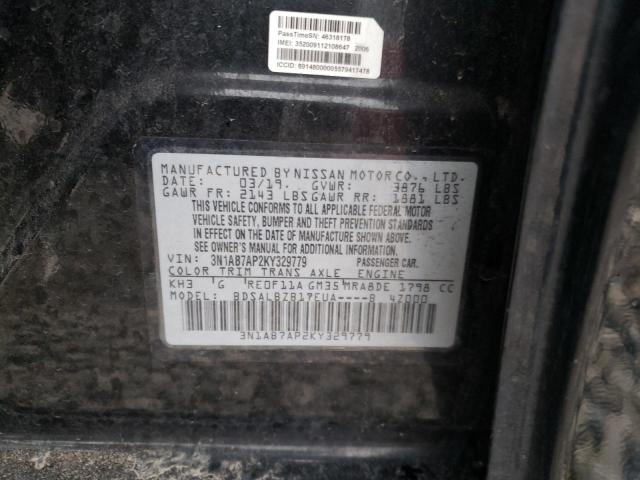 3N1AB7AP2KY329779 Nissan SENTRA S