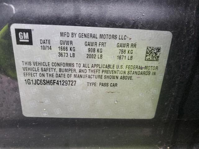 2015 CHEVROLET SONIC LT - 1G1JC6SH6F4129727
