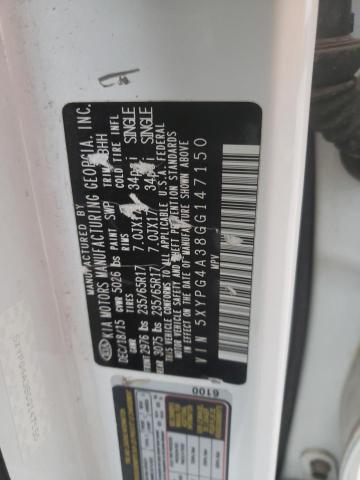 5XYPG4A38GG147150 KIA SORENTO LX