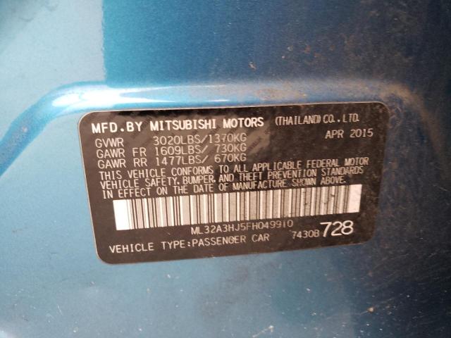 2015 MITSUBISHI MIRAGE DE - ML32A3HJ5FH049910