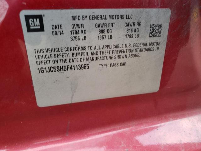 2015 CHEVROLET SONIC LT - 1G1JC5SH5F4113965