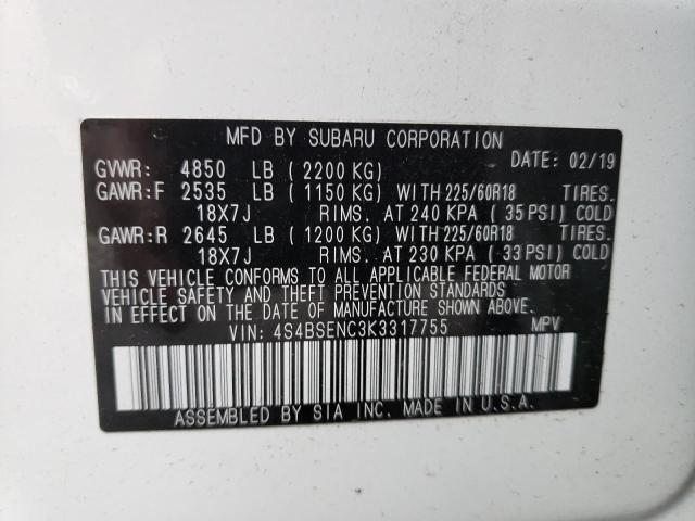 4S4BSENC3K3317755 Subaru Outback 3.6r Limited