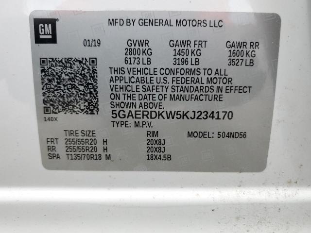 2019 BUICK ENCLAVE AV - 5GAERDKW5KJ234170