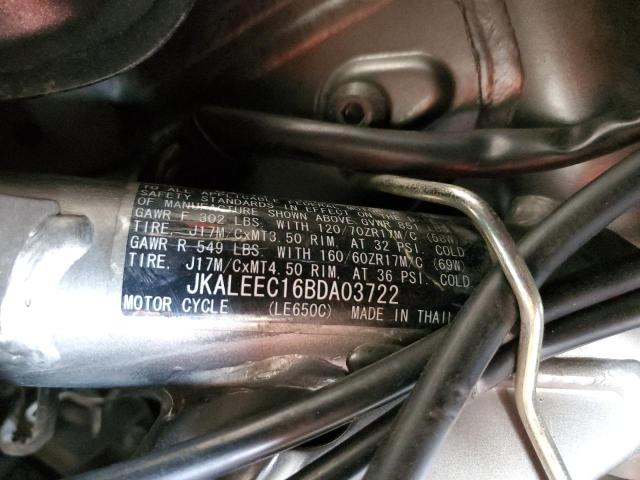 2011 KAWASAKI LE650 C - JKALEEC16BDA03722