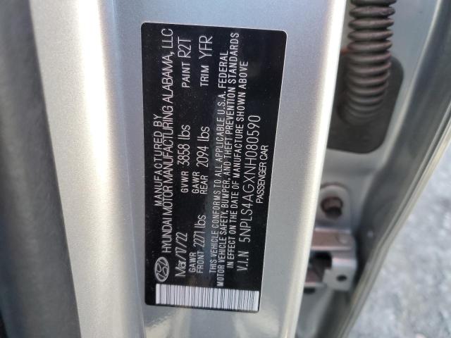 5NPLS4AGXNH080590 Hyundai ELANTRA SEL
