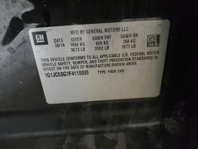 2015 CHEVROLET SONIC LT - 1G1JC6SG7F4110093