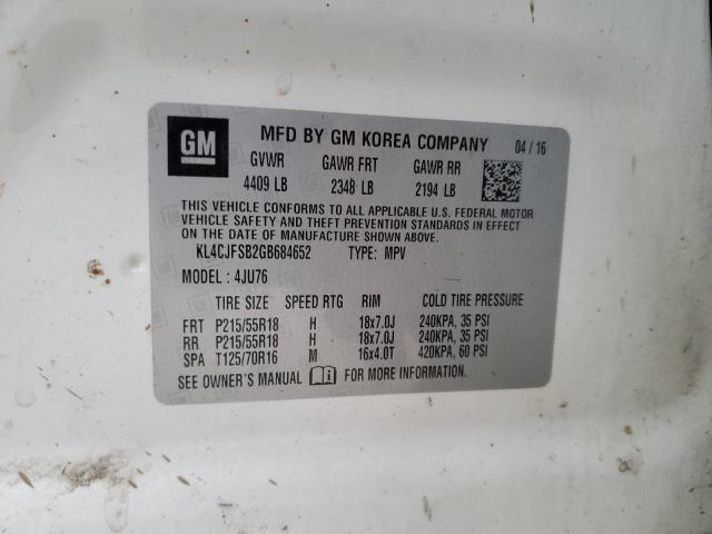 2016 BUICK ENCORE CON - KL4CJFSB2GB684652