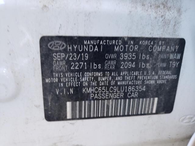2020 HYUNDAI IONIQ BLUE - KMHC65LC9LU186354