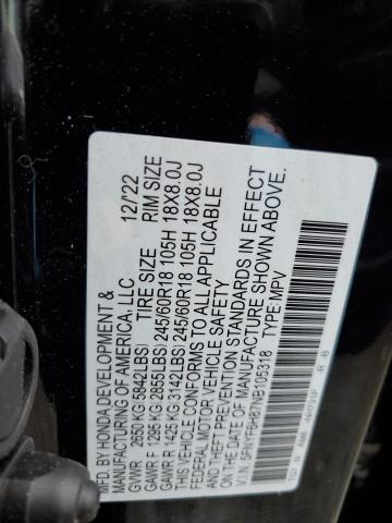 2022 HONDA PILOT TRAI 5FNYF6H87NB105318