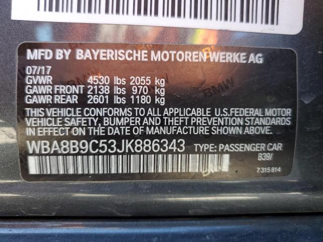 WBA8B9C53JK886343 BMW 330 I